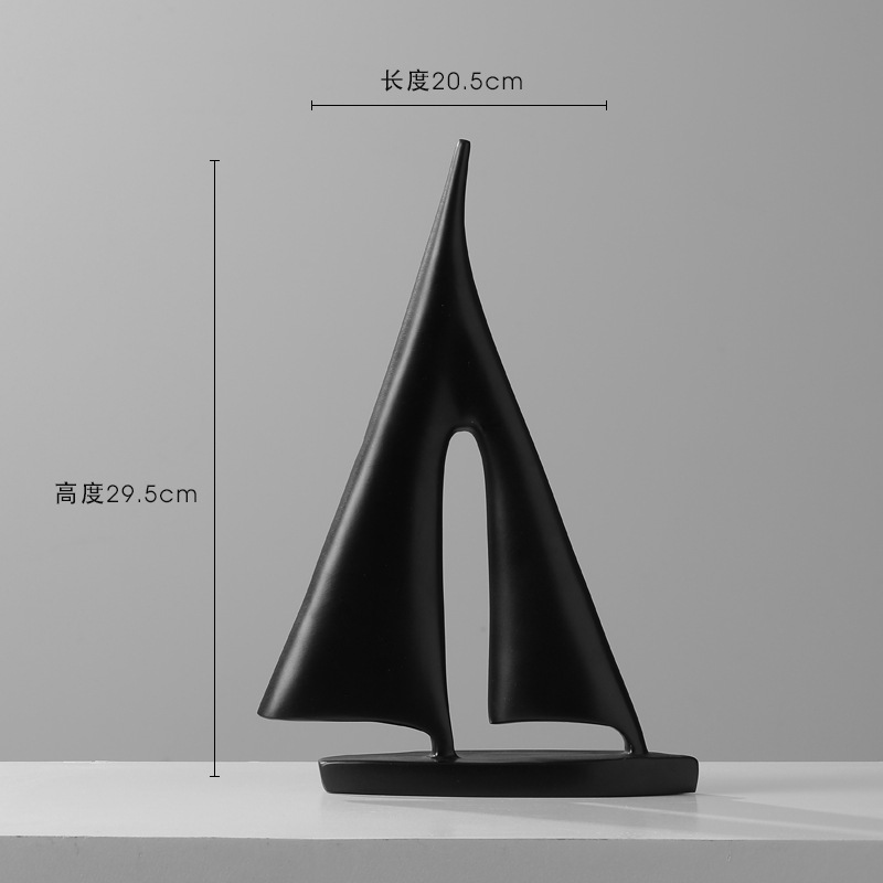 帆船小摆件树脂工艺品创意客厅