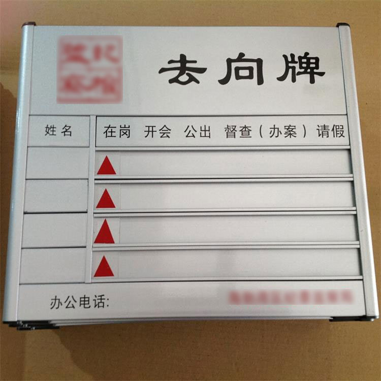 网印刷标牌工作人员去向牌岗位